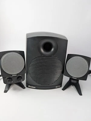 Boston Acoustics BA745 2.1 Speaker System (Sub + 2 Satellites)  3.5 mm input. - Image 1 of 4