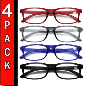 4 Packs Anti-Blue Light Reading Glasses +1.0 +2.0 +2.5 +3.0 +3.5 +4.0 Readers - Picture 1 of 13