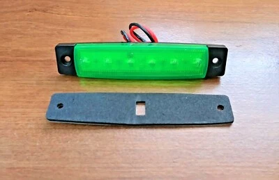 Luz de cortesía LED verde impermeable grande súper brillante BBT 12 voltios Foto 1 de 4