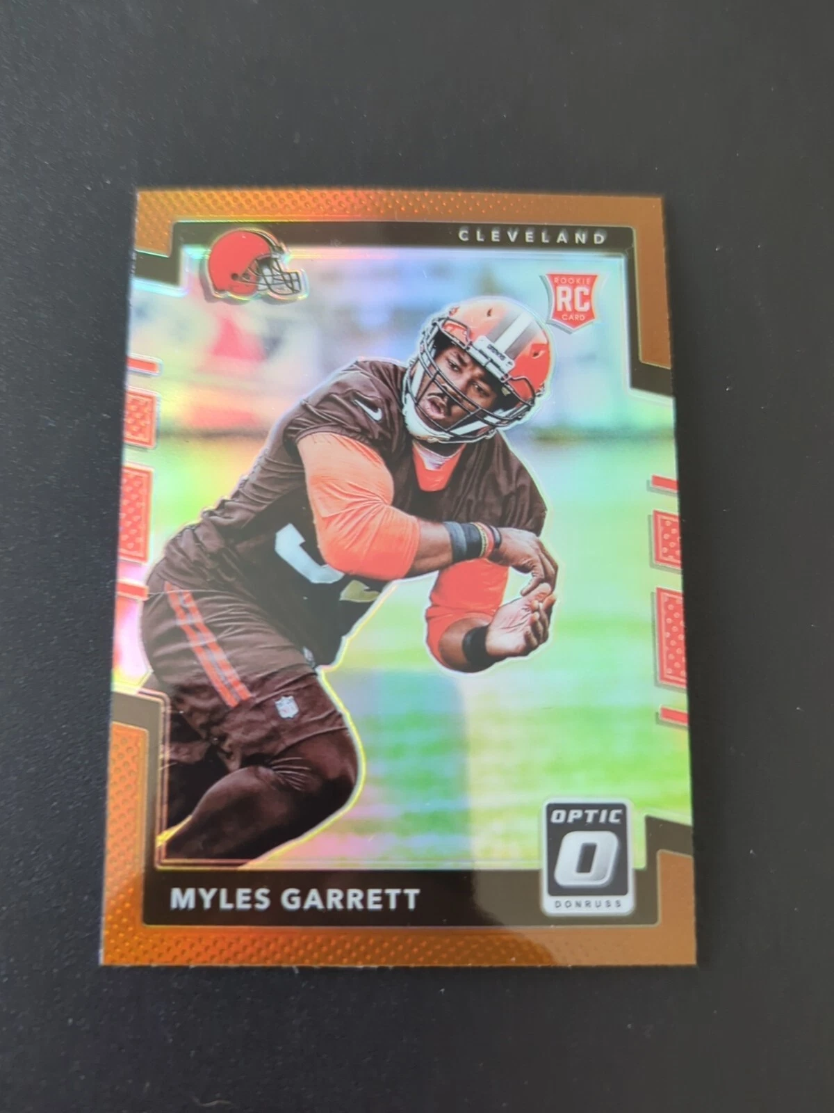 2017 Panini  Donruss Optic Myles Garrett Bronze Prism Rc Holo Rookie