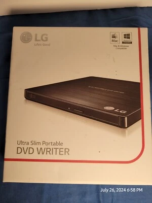 Grabadora de DVD portátil ultra delgada LG EX70 Windows/Mac (GP63EX70) ™ Foto 1 de 4