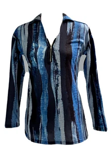 Womens Half Zip Slim Fit T Shirt Ladies Casual Long Sleeve Blouse Tops Pullover - Picture 1 of 8