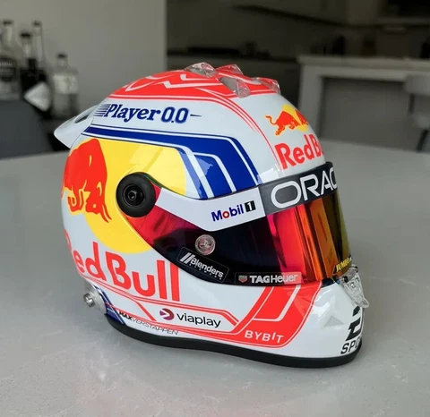 Max Verstappen 1:2 Helmet 2023 edition F1 2x WORLD CHAMPION Red Bull Brand New Cover