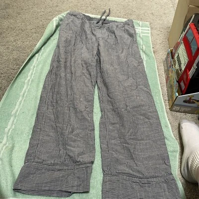 Pantalones Levis Strauss Pierna Puños Gris Blanco Rayas Cordón Talla XL Foto 1 de 4