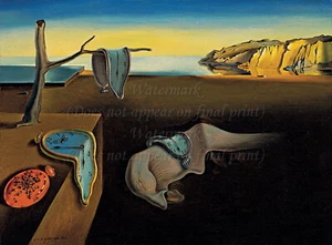 SALVADOR DALI Surrealism Art Poster or Canvas Print "Persistence of Memory" - Picture 1 of 1