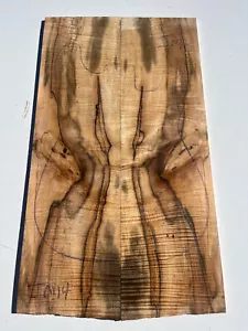 CURLY SPALTED SYCAMORE MAPLE bookmatched guitar drop top 630 x 360 x 8mm JM14 - Picture 1 of 4