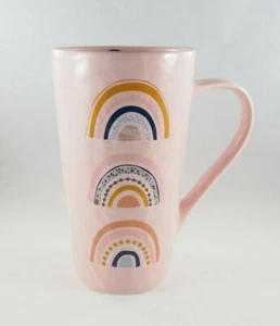 Prima Design Rosa Deko Strukturiert Regenbogen Keramik Groß Kaffee Tee Becher 12oz Neu - Bild 1 von 11