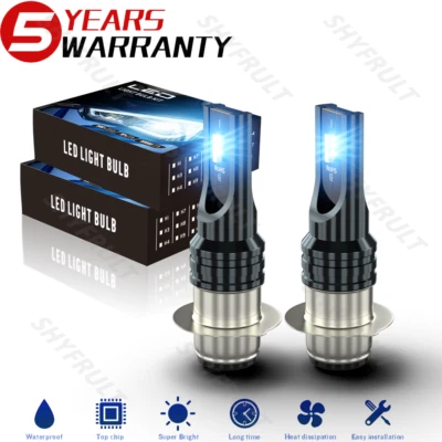 For Yamaha Timberwolf 250 Warrior 350 YFB LED Headlight Kit H6 8000K Blue Bulbs - Изображение 1 из 4