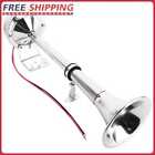 12V Polished Stainless Steel Single Trumpet Horn Low Tone for Marine Boat Truck