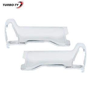 For 2023-2025 Ford F250-F450 Heavy Duty Bumper End Caps Chrome No Sensor Holes - Picture 1 of 24