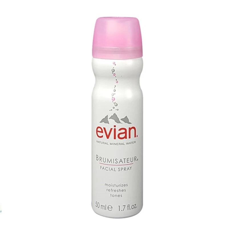 Evian Natural Mineral Water Facial Spray Moisturizes Refreshes Tones 50ml - Image 1 of 1