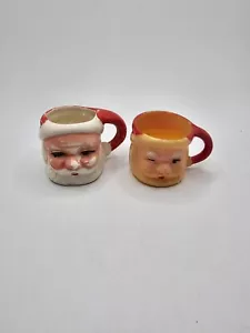 2 Mini Tazze Babbo Natale Vintage Giappone Hong Kong - Foto 1 di 8