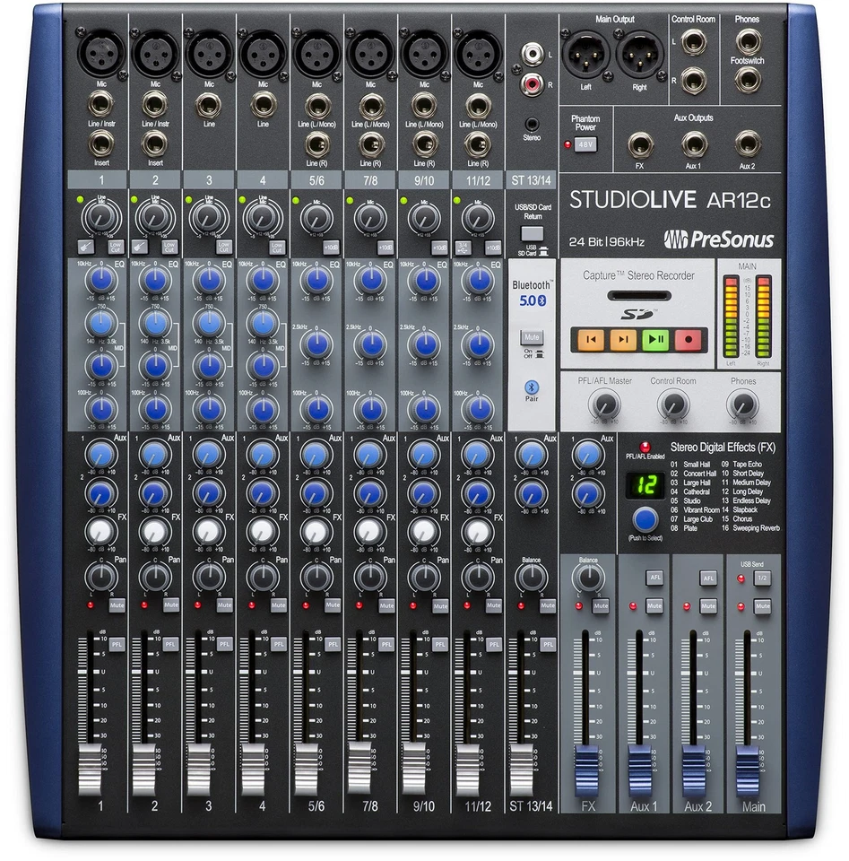 PreSonus StudioLive AR12c 14-Channel USB-C Audio Interface & Mixer - Image 1 of 1