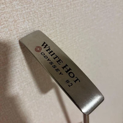 Mazza da golf Odyssey White Hot #2 putter 34" faccia bianca nuova impugnatura usata - Immagine 1 di 4