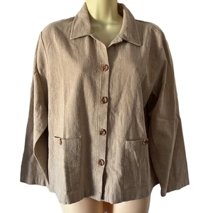 Giacca Blazer Donna Sport Timer Vintage Beige Leggera Taglia Media - Foto 1 di 8
