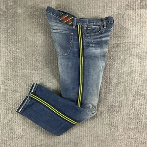 Polo Ralph Lauren Jeans Mens 32x32 Varick Slim Straight Striped Button Fly Denim - Picture 1 of 14