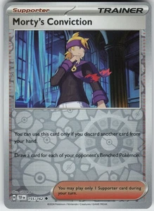Reverse Holo Morty's Conviction 155/162 Uncommon SV05: Temporal Forces NM - Picture 1 of 1