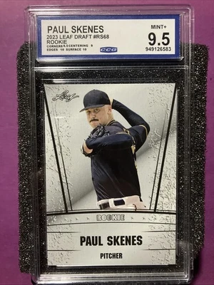 2023 LEAF DRAFT ROOKIE BASEBALL ⚾️ RS-68 PAUL SKENES CCG 9.5 MINT+⭐️ - Image 1 of 4