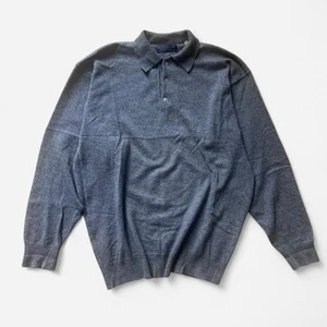 Gieves & Hawkes Merino Wool Blend Polo Neck Long-Sleeved Light Men’s Size Large - Picture 1 of 5