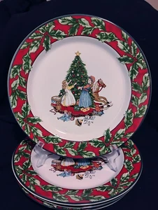 Set of 4 International Tableworks Bob Timberlake Christmas Celeb Dinnner Plates - Picture 1 of 6