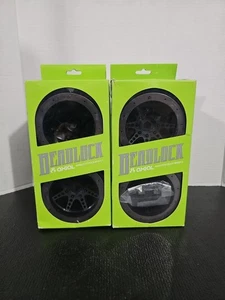 (4) Axial Ax8042 8-Spoke 3.8" Oversize Beadlock Monster Truck Wheel  (Black) - Picture 1 of 5