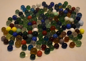 160 Solid Color Marbles VARIOUS COLORS & SIZES - Picture 1 of 6