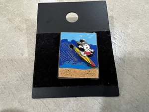 Vintage Peanuts Surfing Snoopy Pin..New - Picture 1 of 3