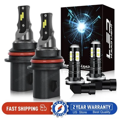 For Saturn Ion Sedan 4-Door 2003-2007 CSP LED Headlight High Low Fog Light Bulbs - Image 1 of 4