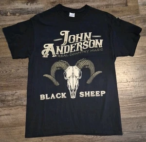 John Anderson Black Sheep Real Country Music Shirt Black Medium Gildan - Picture 1 of 3