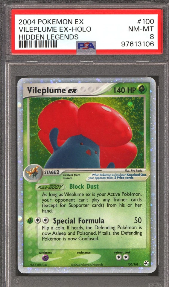 Pokemon EX Hidden Legends Vileplume EX 100/101 PSA 8 - Image 1 of 1