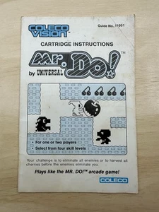 Mr Do (Colecovision, 1983) Manual Only Coleco Vision Cartridge Instructions - Bild 1 von 2