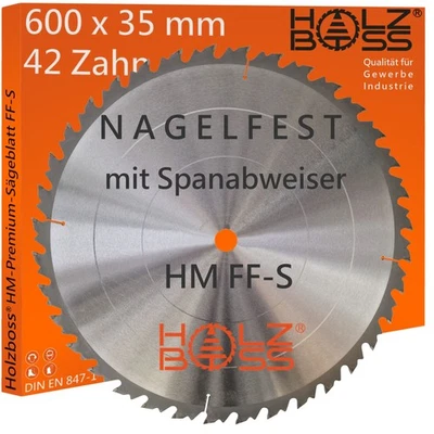 Holzboss HM-Sägeblatt 600 x 35 mm FF-S Nagelfest mit Spanabweiser Kreissägeblatt - Bild 1 von 4