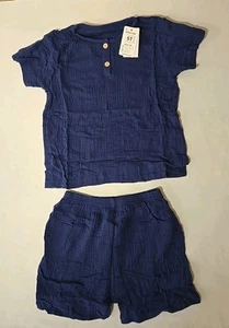 Beezizac Boys Blue Top And Bottom Outfit Size 5T - Picture 1 of 5
