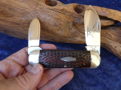 Vtg 1974 Case XX 6 Dot 6250 Elephant Toe Knife 2 Blade Folding Knife. Super Nice - Image 1 of 4