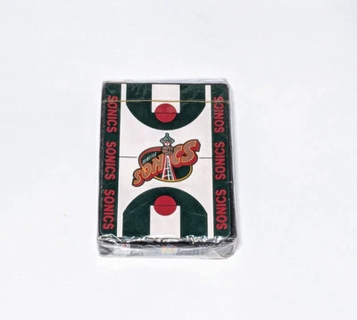 NBA Seattle SuperSonics Sonics playing cards NIB POKER CARDS 1994 *NEW*  - Image 1 of 4