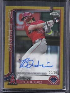 2025 Topps Chrome #RA-BTE Bryce Teodosio Gold Refractor Auto #/50 RC - Picture 1 of 2