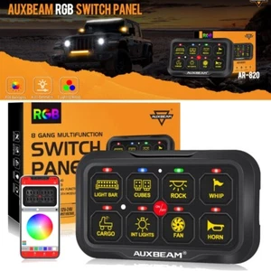 For Peterbilt Kenworth RGB 8 Gang Switch Panel Light Bar Relay System bluetooth - Foto 1 di 12