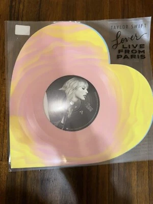 IN HAND Taylor Swift Lover Live From Paris Heart Shaped Vinyl 2LP - Image 1 of 4