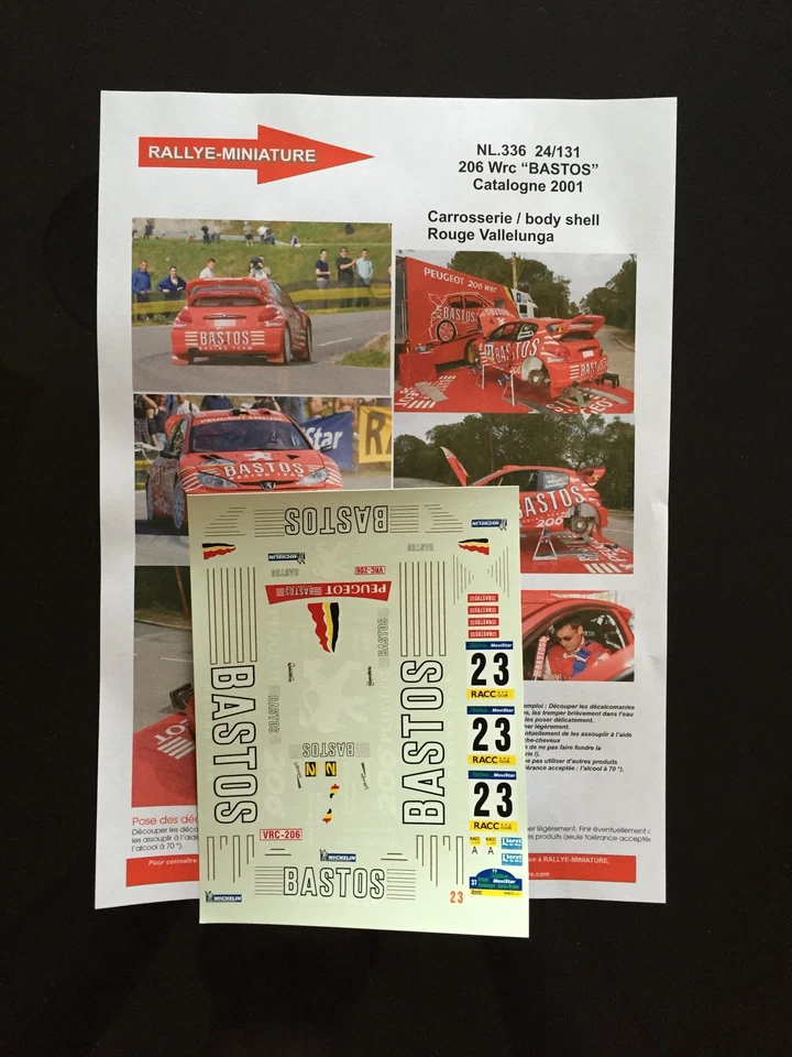 DECALS 1/24 PEUGEOT 206 PRINCEN RALLYE CATALUNYA 2001 WRC RALLY ESPAGNE - Photo 1/1