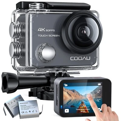 4K Action Camera EIS Anti-Shake Waterproof Sports Camera with External Microphon - Bild 1 von 4