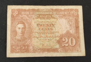 Malaya British Administration, 20 Cents, P-9a, 1941, Banknote, VF - Picture 1 of 2
