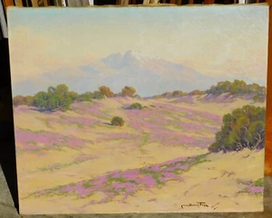 JOSEPH FREY ANTIQUE EARLY CALIFORNIA LANDSCAPE IMPRESSIONIST OIL PAINTING - Picture 1 of 3