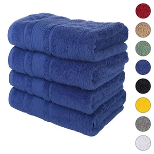 NUEVAS TOALLAS DE BAÑO TURCAS 100% ALGODÓN TURCAS PURAS COLOR AZUL MARINO ULTRA SÚPER SUAVES - Imagen 1 de 9