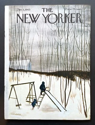 New Yorker January 5, 1963 Winter Stevenson Updike "On the Way Home"  VG+ - Image 1 of 4