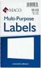 Étiquette polyvalente Maco, 1/2 x 1-3/4 pouce, blanc, 840 étiquettes par boîte (MS-828)