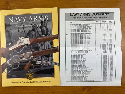 Vintage 2002 Navy Arms Co with Price List pistols rifles Print AD - Image 1 of 4