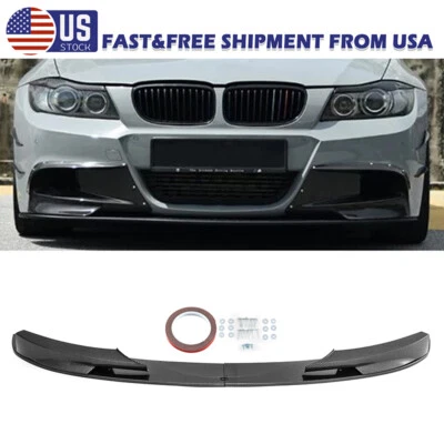 Front Bumper Splitter Lip For BMW 3-Series E90 E91 LCI 325i 335i M Sport 09-2012 - Image 1 of 4