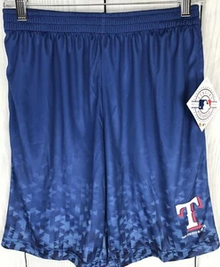 NWT Boys MLB TEXAS RANGERS Blue Athletic Shorts - Multiple Sizes Available - Picture 1 of 7