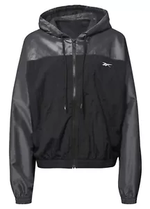 Reebok Woven Zip Jacket Womens PLUS SIZE Workout Tracksuit Top Hoodie - Picture 1 of 5