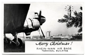 Vintage Rhein Hauptluftwaffenstützpunkt Deutschland Weihnachten RPPC - Bild 1 von 2